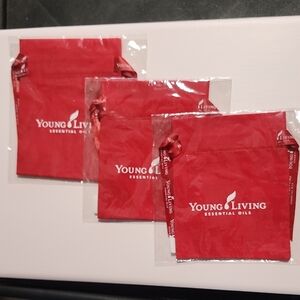 Young Living Red Carry Bags Pouches Essential Oil bottle holder w/ Draw string 3
